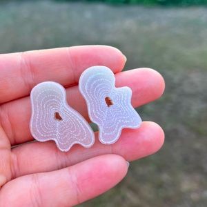 Ninkapop “Blob” collection glitter acrylic stud earrings